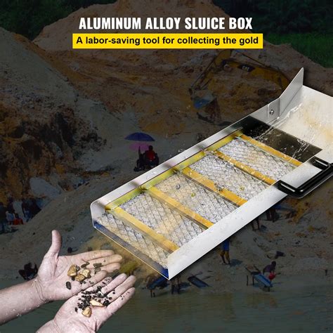 metal angled sluice box|sluice box design.